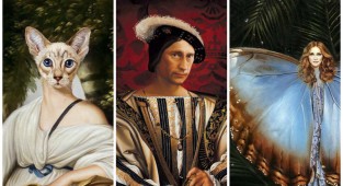 Чудаковатые портреты знаменитостей от художника Никаса Сафронова (24 фото)