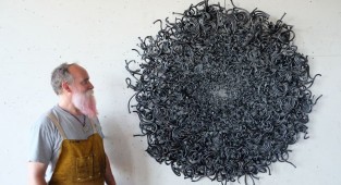 Необыкновенные скульптуры из гвоздей от Джона Бисби (17 фото)