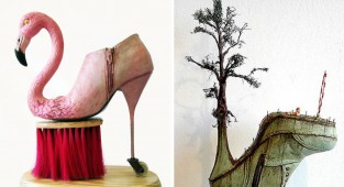 Греческий художник делает из туфель прекрасные тематические скульптуры (9 фото)