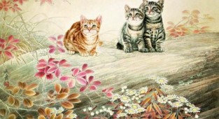 Коты из Поднебесной (48 работ)