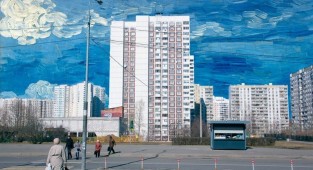 Шедевры мировой живописи в унылых российских пейзажах (25 фото)