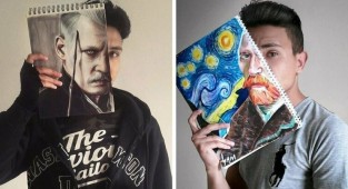 «Лицом к лицу с мечтой» — проект молодого художника, который объединился с известными персонажами (13 фото)