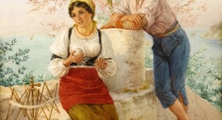 Итальянский художник Luigi Olivetti (1856-1941) (17 работ)