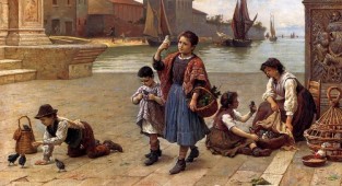 Итальянский художник Antonio Ermolao Paoletti (1834 – 1912) (58 работ)