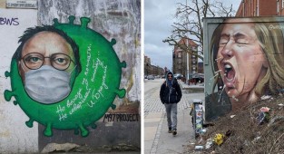 Уличные художники против коронавируса (30 фото)