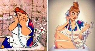 Российский художник превратил героинь мультфильмов в сексуальных красоток (15 фото)