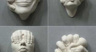 Керамическая скульптура от художника Johnson Tsang (7 фото)