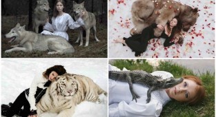 Сказочные портреты девушек с дикими животными в объективе Ольги Баранцевой (18 фото)