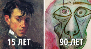 Как менялись с годами автопортреты Пикассо (15 фото)