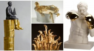Тот случай, когда скульптор обожает золото (31 фото)