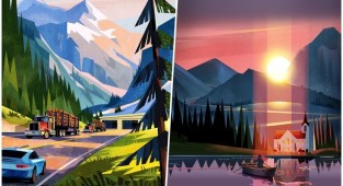 25 уютных иллюстраций от канадского художника (26 фото)