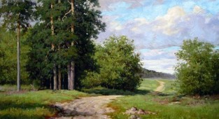 Деревенская природа на полотнах художника Сергея Крупского (17 фото)