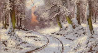 Ласло Неогради, зимние пейзажи (14 фото)