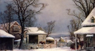Американский художник George Henry Durrie (1820-1863) (55 работ)