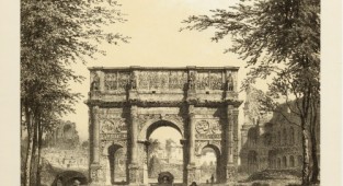Виды Рима 19 век - гравюры (12 работ)