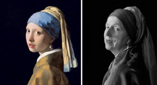 Удивительное воссоздание знаменитых картин в исполнении 66-летней женщины (13 фото)