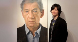 Гигантские гиперреалистичные портреты от южнокорейского художника Джунгуон Юнга (12 фото)