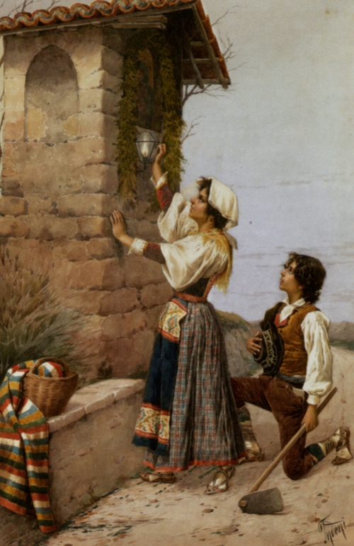 Итальянский художник Filippo Indoni (1842 – 1908) (71 картинок)