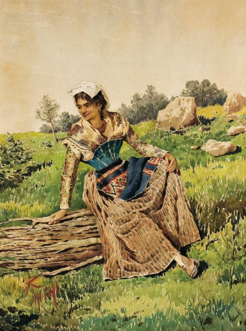 Итальянский художник Filippo Indoni (1842 – 1908) (71 картинок)