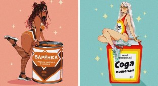 Девушка из Омска нарисовала привычные продукты в образе людей (6 фото)