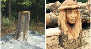 Romanian artist creates wooden miracles with a chainsaw (11 photos)