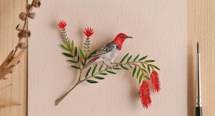 Wonderful miniature copies of paper animals (25 photos)