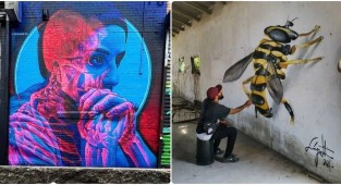 Impressive wall graffiti that grabs attention (19 photos)