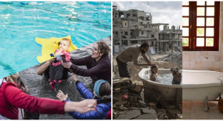 Турецкий художник наглядно показывает, как сильно различается война и мирное время (20 фото)