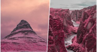 The most ordinary landscapes, shot through an infrared filter, become alien (21 photos)