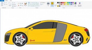 This guy draws cars in Microsoft Paint and they look pretty good (9 photos + 2 videos)