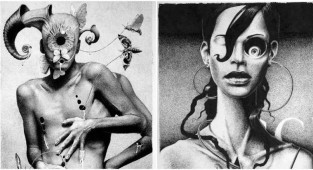 Извращенный эротический сюрреализм в работах русского художника Дмитрия Ворсина (18 фото)