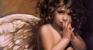 Графический рисунок - Детские ангельские лики от Нэнси А. Ноёль (12 работ)