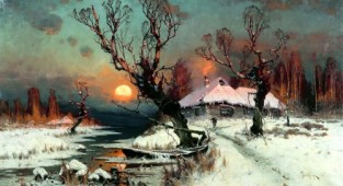 Nature landscapes on canvases of Russian artists (140 works)