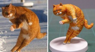 Японский художник превращает мемы с животными в скульптуры (31 фото)