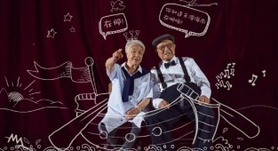 Пожилая пара из Китая отметила годовщину свадьбы фотосессией и прославилась на всю страну (9 фото)