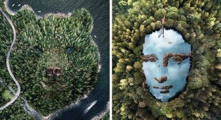 Французский цифровой художник создает фото манипуляции, навеянные ему парейдолией (8 фото)