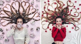 Художница делает невероятные фотографии своих волос, подчёркивая их необычайную красоту (28 фото)