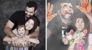 Знаменитая мультипликационная пара показала свою дочь (12 фото)
