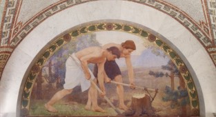 Murals from the Library of Congress. Part 5. Charles Sprague Pearce (1851-1914) (7 works)