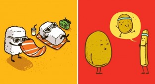 Bright and funny drawings from a Malaysian artist (19 photos)