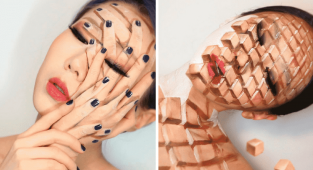 Кореянка создает оптические иллюзии на собственном теле (21 фото)