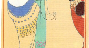 Female image on an old postcard 8 (197 postcards)