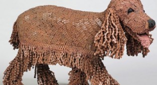 An artist creating dogs from bicycle chains (16 photos)
