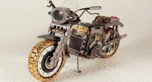 Motorcycles made from old wristwatches (37 photos)