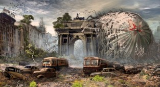 Жизнь после смерти: мир постапокалипсиса в картинах Sci-Fi художников (25 фото)