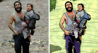 Художник превращает трагедии в моменты счастья (10 фото)