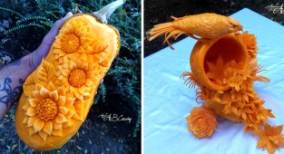 Unreal pumpkin carving from Angel Boraliev (27 photos)