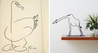 Минималистские скульптуры на основе рисунков из книги 50-летней давности (16 фото)