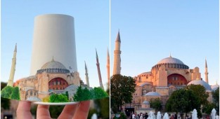 Художник нарисовал известные места Стамбула на стаканчиках для кофе (22 фото)