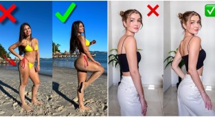 The girls show how to pose correctly to look good in a photo (14 photos)